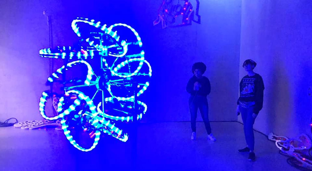 CAM Club members experiencing the art of their time during the Art Basel Miami trip in 2019.