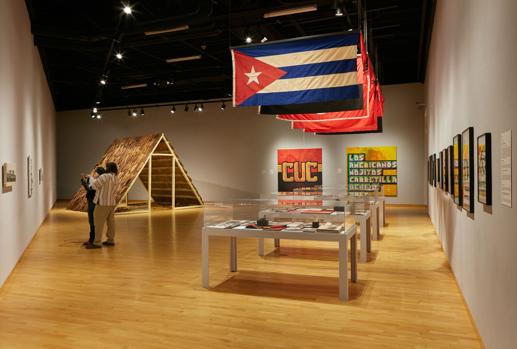 Installation view of Climate Change: CUBA/USA