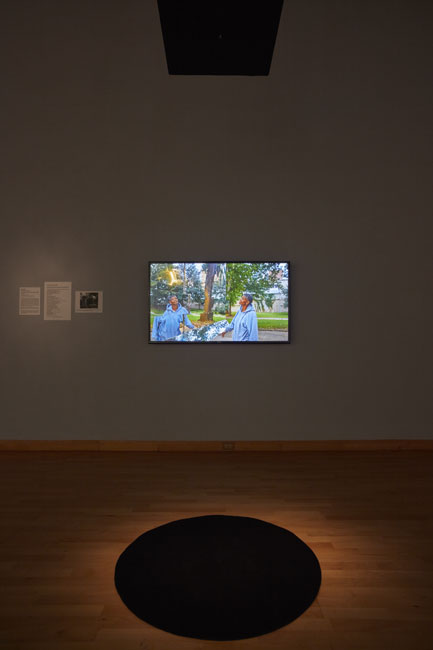 Karyn Olivier, The Battle is Joined, 2017. Vernon Park, Philadelphia PA. Commissioned by Monument Lab and Mural Arts. video documentation with audio recording of Trapeta B. Mayson’s poem Monuments to Brown Boys commissioned for public art installation. 1:46 min. Courtesy of the artist and Tanya Bonakdar Gallery. Installation View of Marking Monuments exhibition at USF Contemporary Art Museum. Photo: Will Lytch.