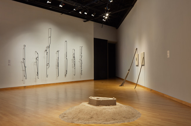 Installation view of Constant Storm exhibition at USF Contemporary Art Museum. Left to right: Art by Gamaliel Rodríguez, Gabriel Ramos, Jorge González Santos and Yiyo Tirado Rivera. Photo: Will Lytch.