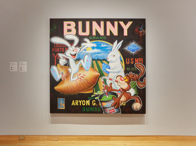 Miguel Luciano, Barceloneta Bunnies, 2007. Courtesy of the artist. Installation view of Constant Storm exhibition at USF Contemporary Art Museum. Photo: Will Lytch.